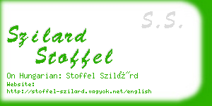 szilard stoffel business card